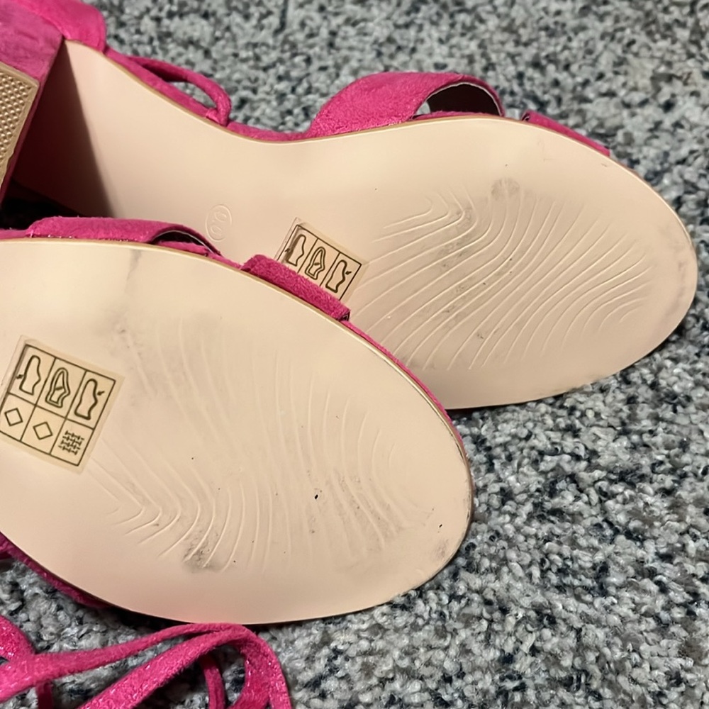 Allegra K Blissful Step Crisscross Block Heels - Picture 9 of 9
